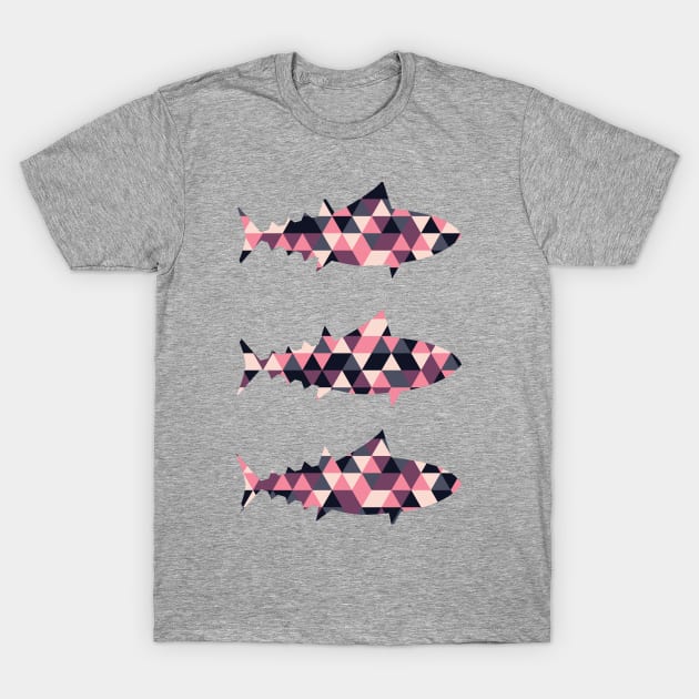 Sushi Chef Geometric Tuna T-Shirt T-Shirt by kitchenideology